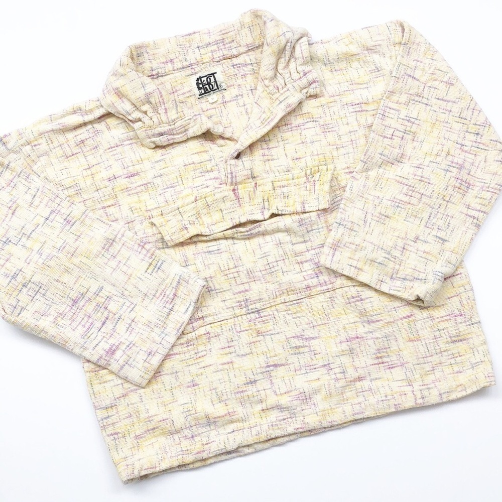 BCT yellow burlap long sleeve sweater